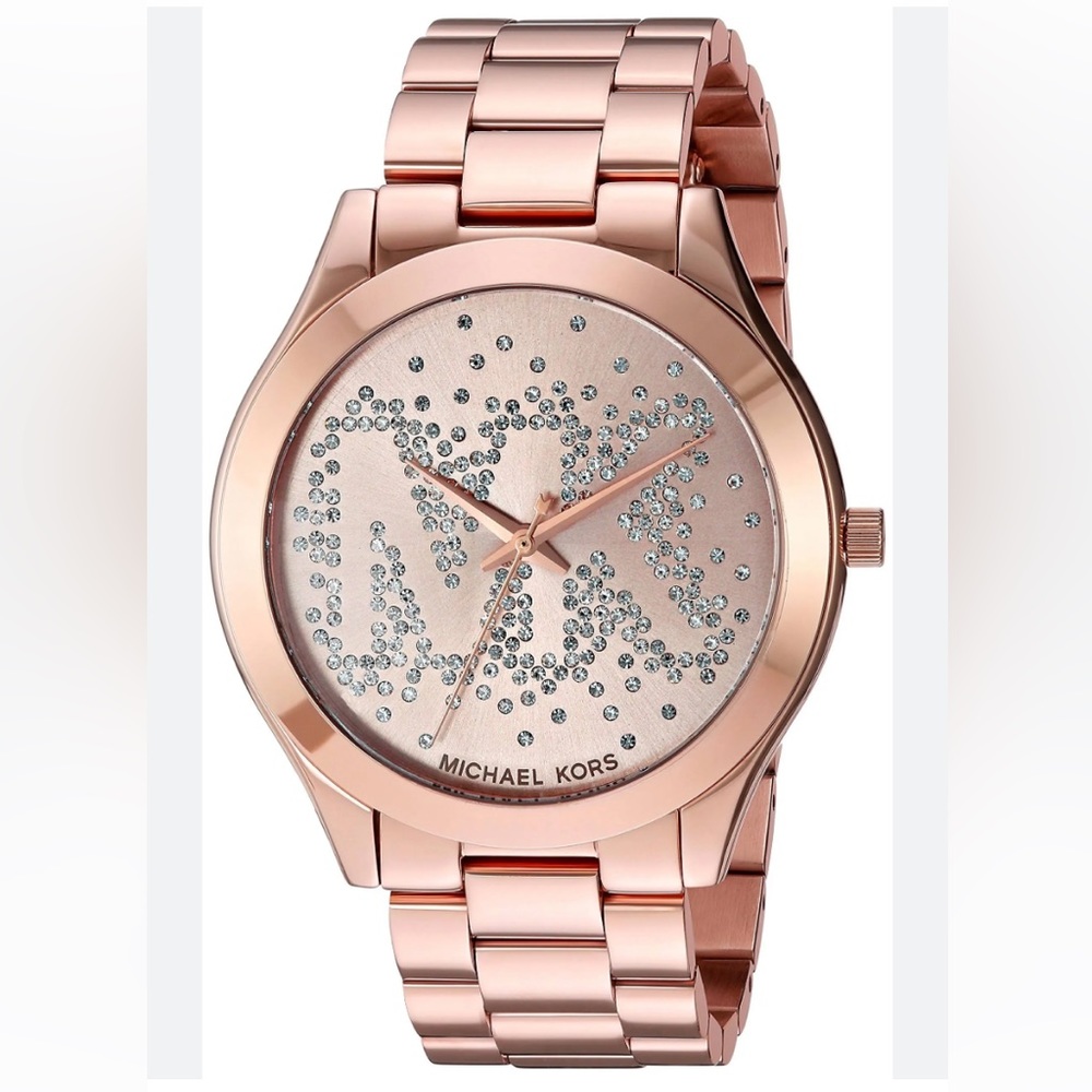 Michael Kors Rose Gold Slim Runway Watch!